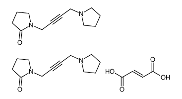 but-2-enedioic acid,1-(4-pyrrolidin-1-ylbut-2-ynyl)pyrrolidin-2-one Structure