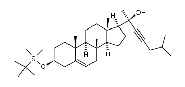 (20R)-3β-(tert-butyldimethylsilyl)oxycholest-5-en-22-yn-20-ol Structure