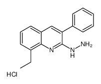 2-Hydrazino-8-ethyl-3-phenylquinoline hydrochloride structure