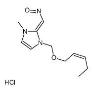 [(E)-[1-methyl-3-[[(Z)-pent-2-enoxy]methyl]imidazol-2-ylidene]methyl]-oxoazanium,chloride Structure