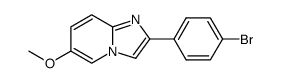2-(4 -bromophenyl)-6-methoxyimidazo[1,2-a]pyridine结构式