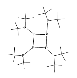 1,2,3,4-tetrakis(di-tert-butylphosphino)tetraphosphetane结构式