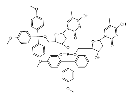 5'-O-(4,4'-dimethoxytriphenylmethyl)dithymidyl (3',5')-4,4'-dimethoxytriphenylmethanephosphonate picture