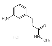 3-(3-氨基苯基)-N-甲基丙酰胺盐酸盐结构式