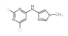 2,6-二氯-N-(1-甲基-1H-咪唑-4-基)嘧啶-4-胺结构式