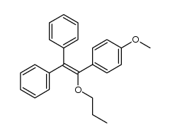 1-(p-methoxyphenyl)-2,2-diphenyl-1-propoxyethene结构式