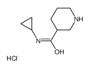 N-cyclopropylpiperidine-3-carboxamide,hydrochloride结构式