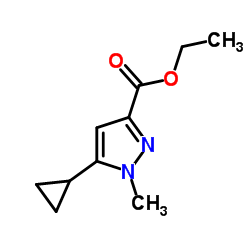 ETHYL 5-CYCLOPROPYL-1-METHYL-1H-PYRAZOLE-3-CARBOXYLATE structure