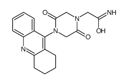 1-Piperazineacetamide, 2,5-dioxo-N-(1,2,3,4-tetrahydro-9-acridinyl)- structure