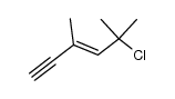 2-chloro-2,4-dimethyl-3-hexene-5-yne Structure