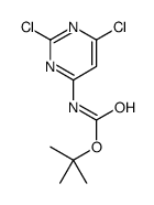 tert-butyl 2,6-dichloropyrimidin-4-ylcarbamate Structure