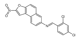 N-((2,4-Dichlorophenyl)methylene)-2-nitronaphtho(2,1-b)furan-7-amine结构式