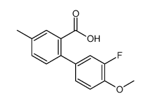 2-(3-fluoro-4-methoxyphenyl)-5-methylbenzoic acid Structure