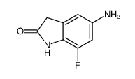 5-amino-7-fluoro-1,3-dihydro-2H-indol-2-one结构式