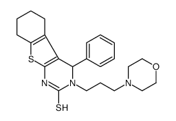 3-(3-morpholin-4-ylpropyl)-4-phenyl-1,4,5,6,7,8-hexahydro-[1]benzothiolo[2,3-d]pyrimidine-2-thione结构式