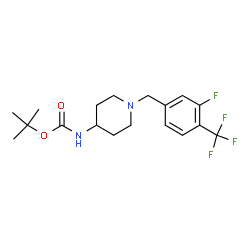 tert-Butyl 1-[3-fluoro-4-(trifluoromethyl)benzyl]piperidin-4-ylcarbamate structure