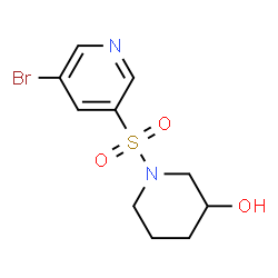 1-(5-bromopyridin-3-ylsulfonyl)piperidin-3-ol结构式