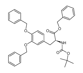 (S)-benzyl 3-(3,4-bis-benzyloxyphenyl)-2-(tert-butoxycarbonylamino)propanoate结构式