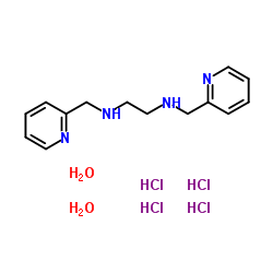 N,N'-双(2-吡啶基甲基)-1,2-乙二胺四盐酸盐 二水合物结构式