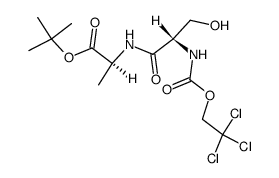 N-2,2,2-trichloroethyloxycarbonyl-seryl-alanine tert-butyl ester结构式