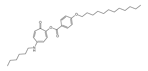 4-Dodecyloxy-benzoic acid 4-hexylamino-7-oxo-cyclohepta-1,3,5-trienyl ester Structure