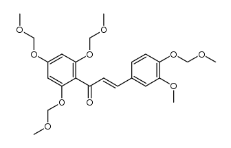 3-(3-methoxy-4-(methoxymethoxy)phenyl)-1-(2,4,6-tris(methoxymethoxy)phenyl)prop-2-en-1-one Structure