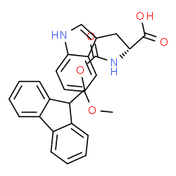 (R)-2-(((((9H-芴-9-基)甲基氧基)羰)氨基)-3-(5-甲基氧基-1H-吲哚-3-基)丙酸结构式