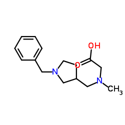 N-[(1-Benzyl-3-pyrrolidinyl)methyl]-N-methylglycine结构式