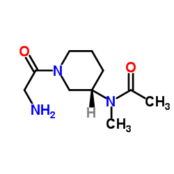 N-[(3S)-1-Glycyl-3-piperidinyl]-N-methylacetamide结构式