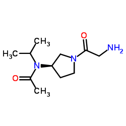 N-[(3R)-1-Glycyl-3-pyrrolidinyl]-N-isopropylacetamide结构式