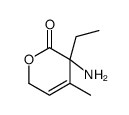 5-amino-5-ethyl-4-methyl-2H-pyran-6-one Structure