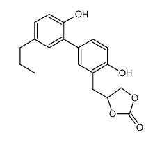 4-((2',4-dihydroxy-5'-propyl-[1,1'-biphenyl]-3-yl)methyl)-1,3-dioxolan-2-one Structure