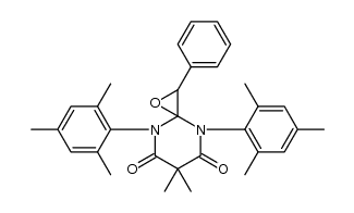 4,8-dimesityl-6,6-dimethyl-2-phenyl-1-oxa-4,8-diazaspiro[2.5]octane-5,7-dione Structure