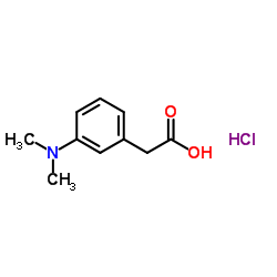 [3-(Dimethylamino)phenyl]acetic acid hydrochloride (1:1)结构式