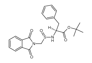 N-(phthalimidomethylsulphinyl)-L-phenylalanine tert-butyl ester Structure