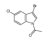 1-乙酰基-3-溴-5-氯吲哚结构式