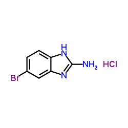 5-Bromo-1H-benzimidazol-2-amine hydrochloride (1:1)结构式