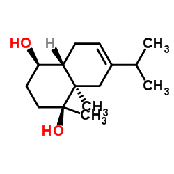 (1S,4R,4AR,8AR)-1,2,3,4,4A,5,8,8A-八氢-1,4A-二甲基-7-(1-甲基乙基)-1,4-二羟基萘结构式