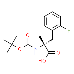 Boc-α-methyl-L-2-Fluorophe结构式
