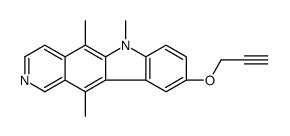 5,6,11-trimethyl-9-prop-2-ynoxypyrido[4,3-b]carbazole结构式