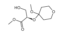 methyl 2-O-<4-(4-methoxytetrahydropyranyl)>-D-glycerate结构式