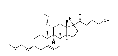 3β,11α-bis(methoxymethoxy)chol-5-en-24-ol结构式