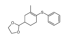 2-(3-methyl-4-(phenylthio)cyclohex-3-en-1-yl)-1,3-dioxolane Structure