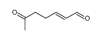 2-Heptenal, 6-oxo-, (E)- (9CI) structure