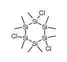 1,3,5-trichlorononamethylcyclohexsilane Structure