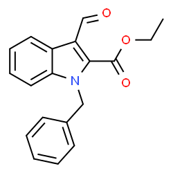 ethyl 1-benzyl-3-formyl-1H-indole-2-carboxylate Structure