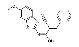 (E)-2-cyano-N-(6-methoxy-1,3-benzothiazol-2-yl)-3-phenylprop-2-enamide Structure