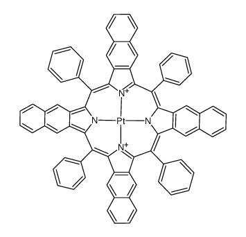Pt(tetraphenyltetranaphtho[2,3]porphyrin) Structure