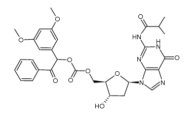 N-isobutyroyldeoxyguanosine 5'-(3'',5''-dimethoxybenzoin)carbonate结构式