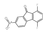 1,4-difluoro-7-nitro-fluoren-9-one Structure